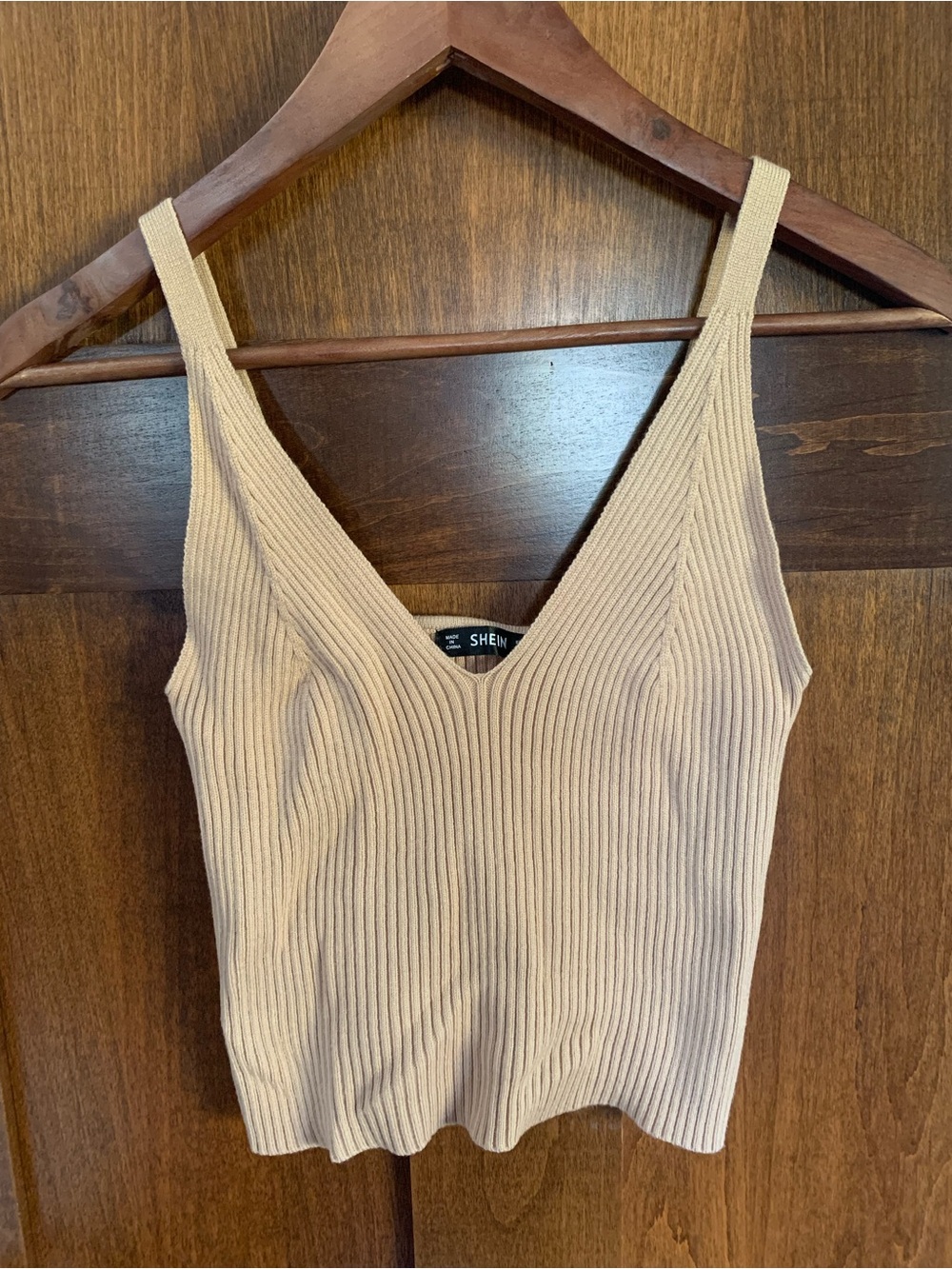 Knit cropped tank top